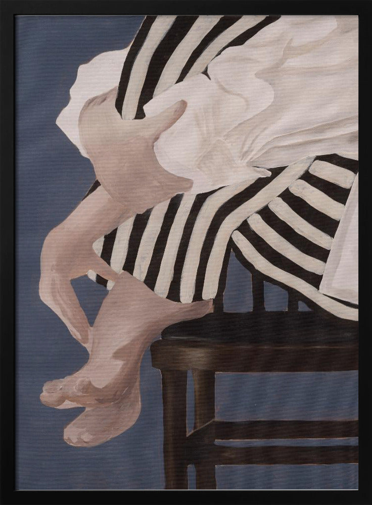Auf einem Stuhl sitzende Figur | Poster