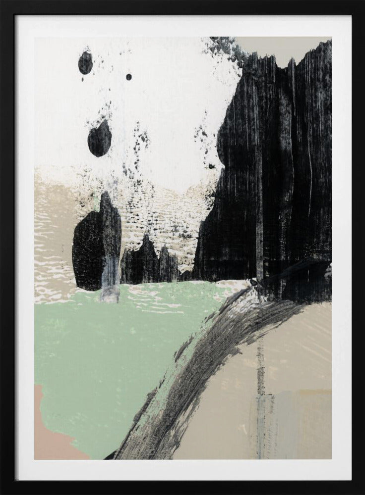 Dynamische Pinselstriche und monochrome Kontraste | Poster