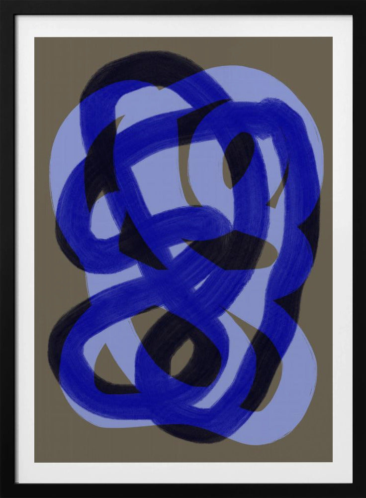 Blaue verschlungene Pfade | Poster