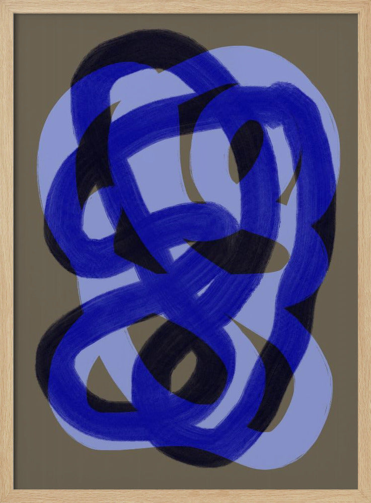 Blaue verschlungene Pfade | Poster