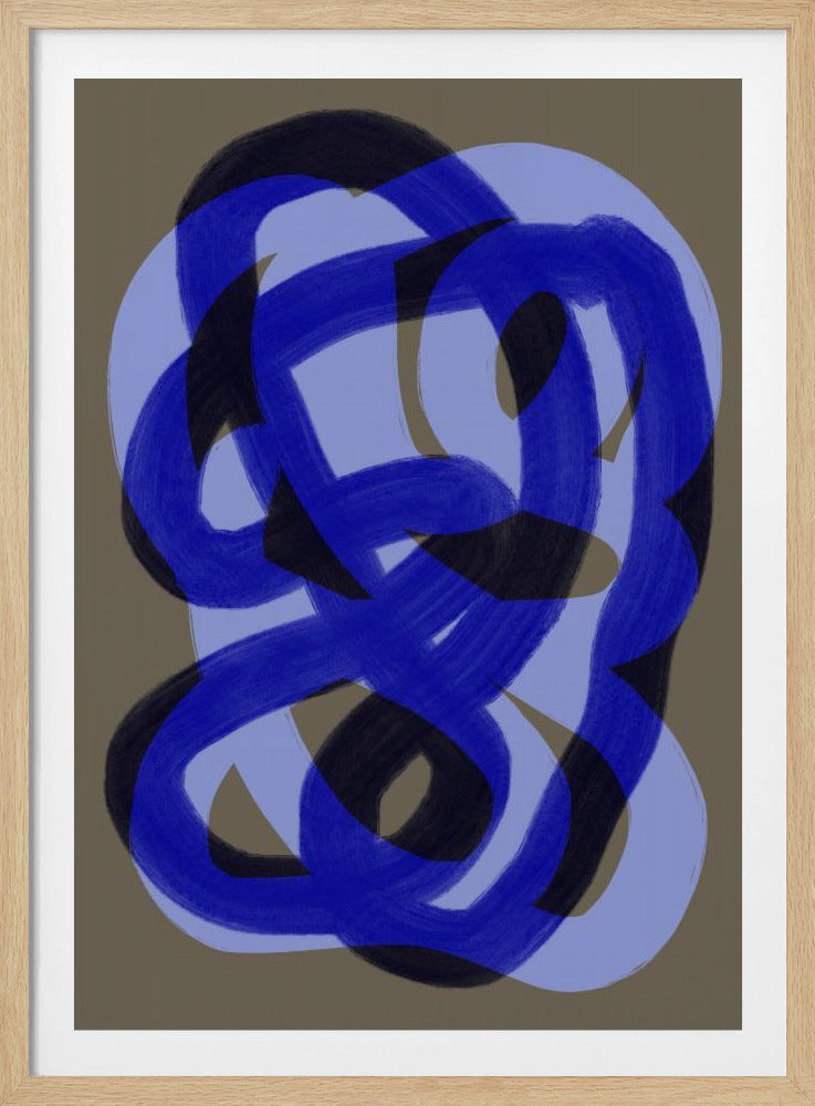Blaue verschlungene Pfade | Poster