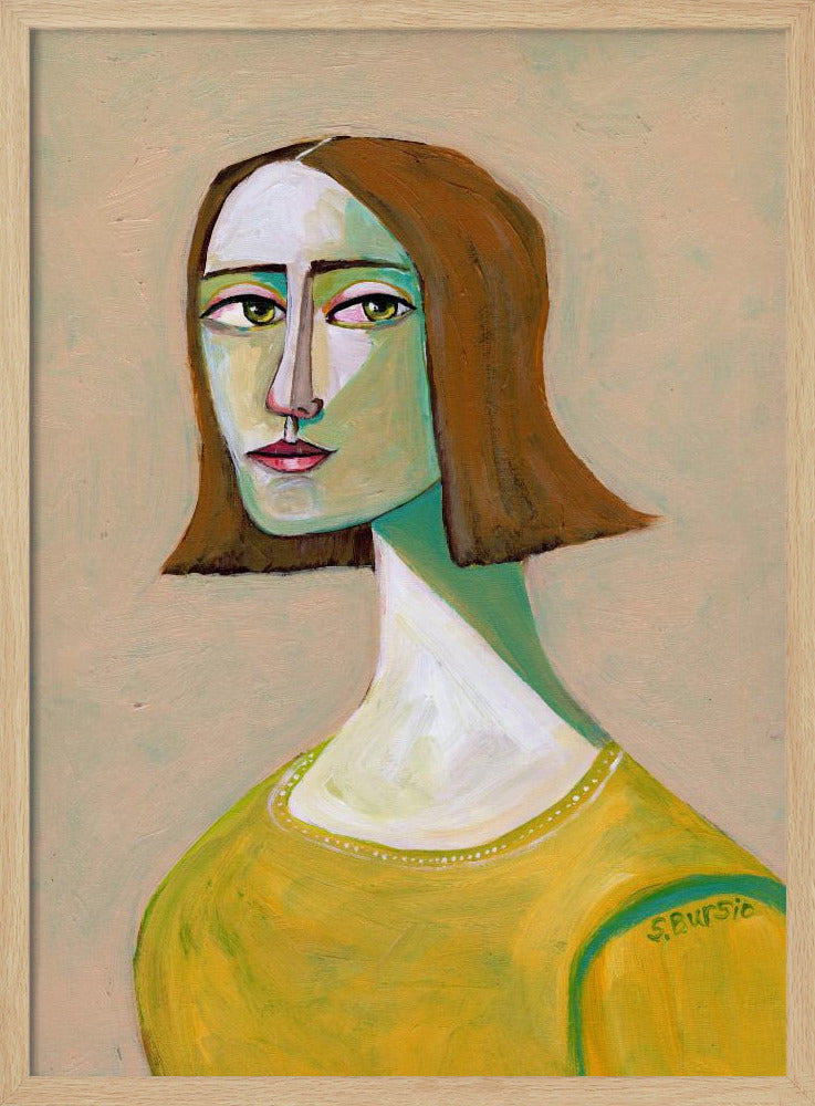 Brünette Dame mit dem Look | Poster