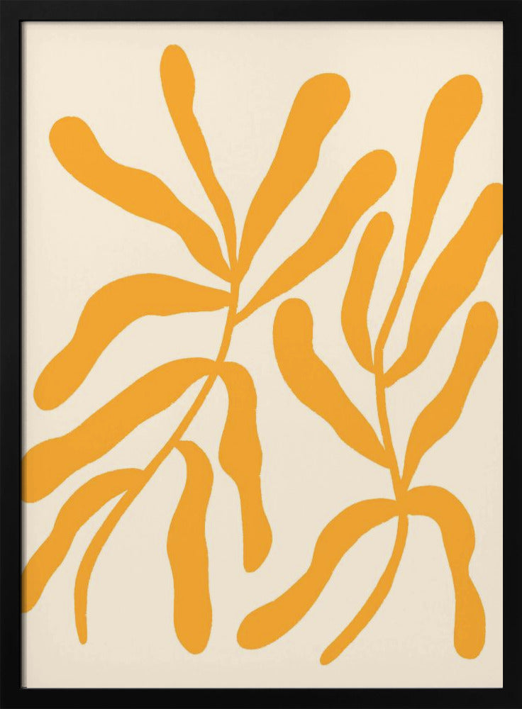Gelbe Blattsilhouetten | Poster