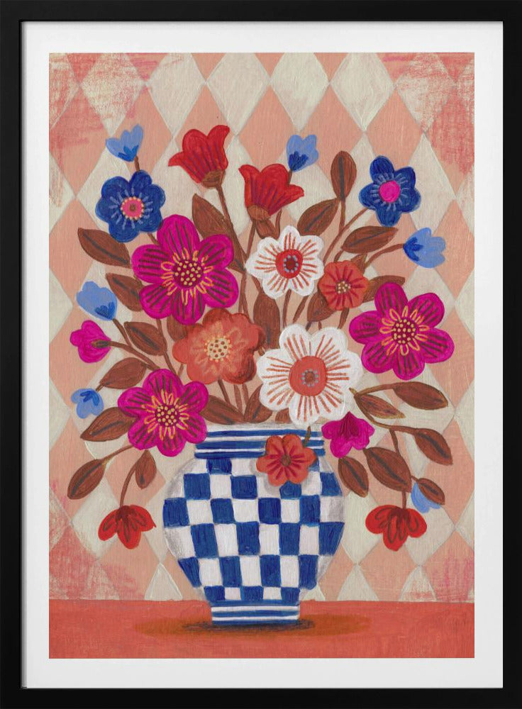 Vase Flowers Brights &amp; Blues | Poster