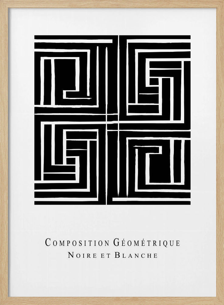 Komposition Géométrique Noire et Blanche | Poster
