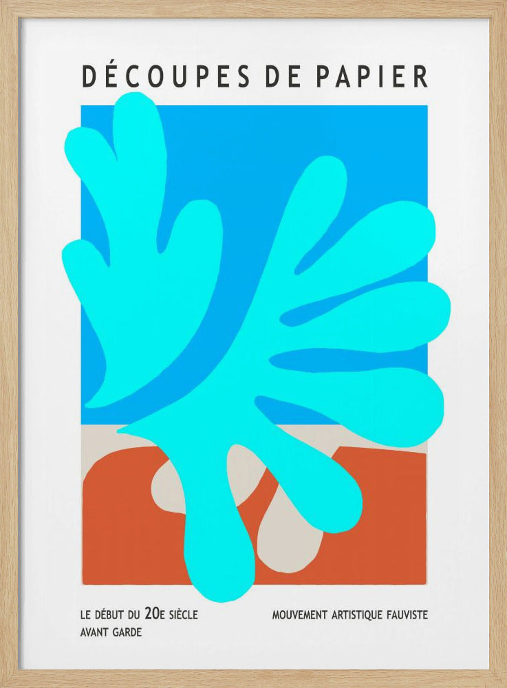 Organische Formen und leuchtende Blautöne | Poster