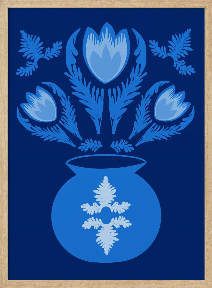 Leuchtende blaue Tulpen | Poster