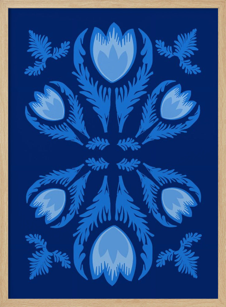 Grafische Blumen, leuchtende Tulpen | Poster