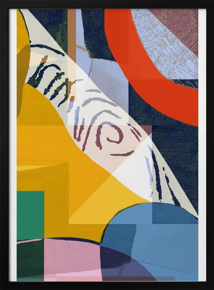 Lebendige Komposition geometrischer Formen | Poster