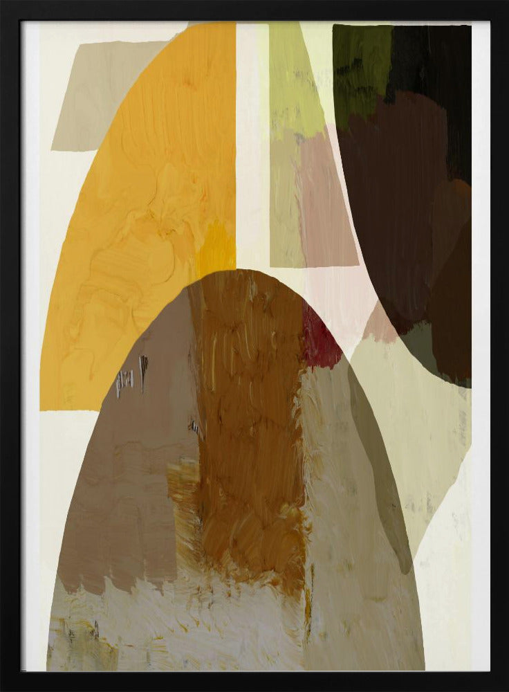 Kräftige geometrische Formen in Erdtönen | Poster