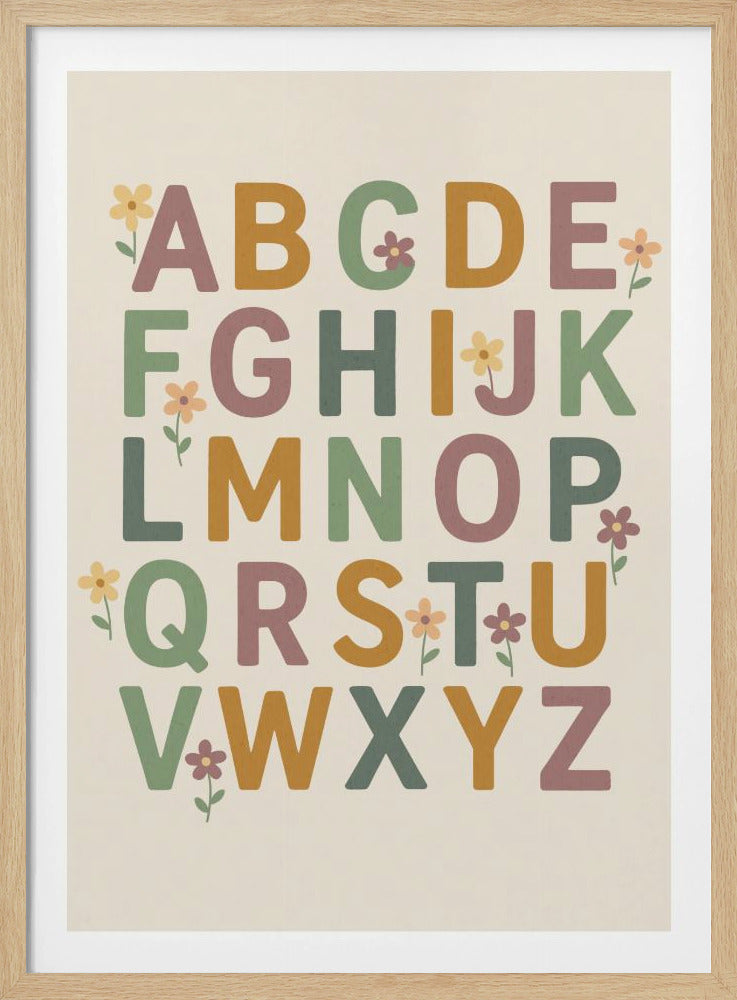 Florales Alphabet Freude | Poster