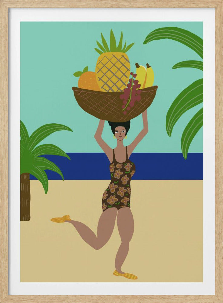 Tropische Früchte am Strand | Poster