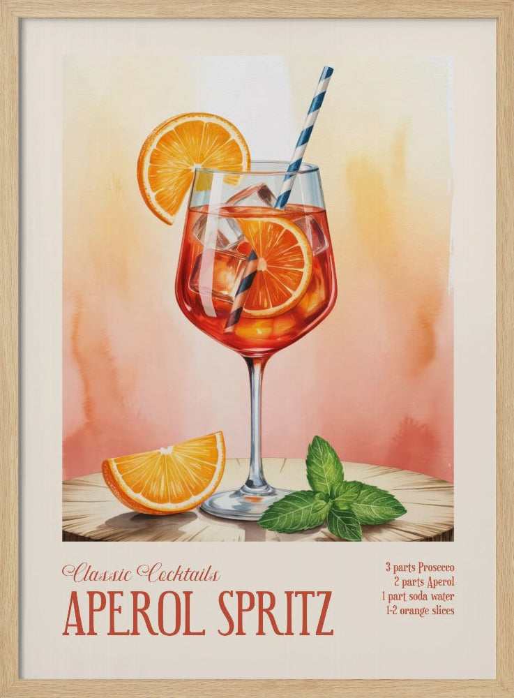 Klassische Cocktails - Aperol Spritz | Poster