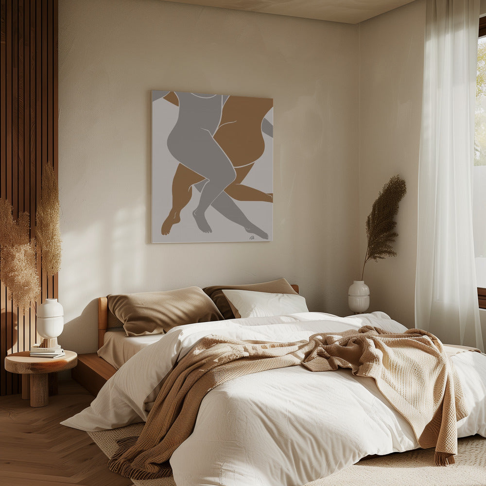 Lovers Beige | Leinwand