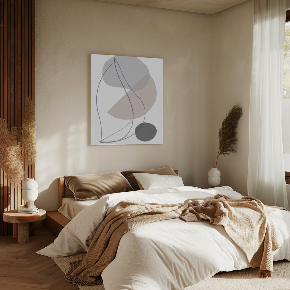 New Shapes Beige 01 | Leinwand