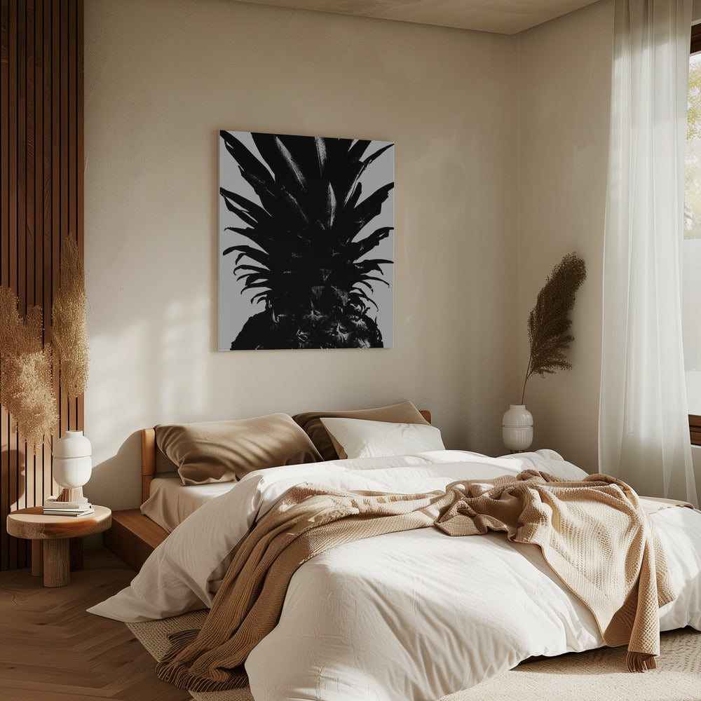 Ananas sw | Leinwand