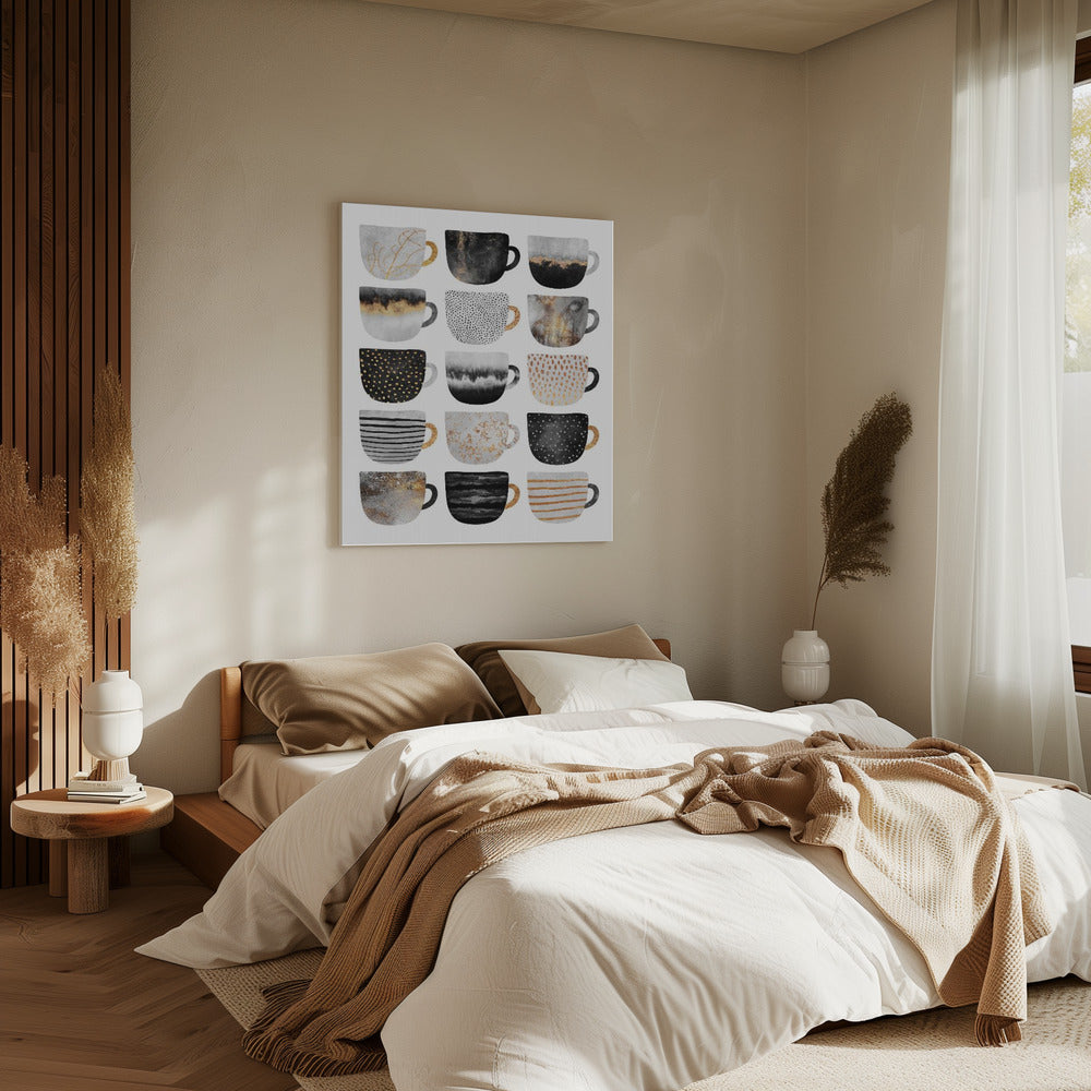 Hübsche Kaffeetassen | Leinwand