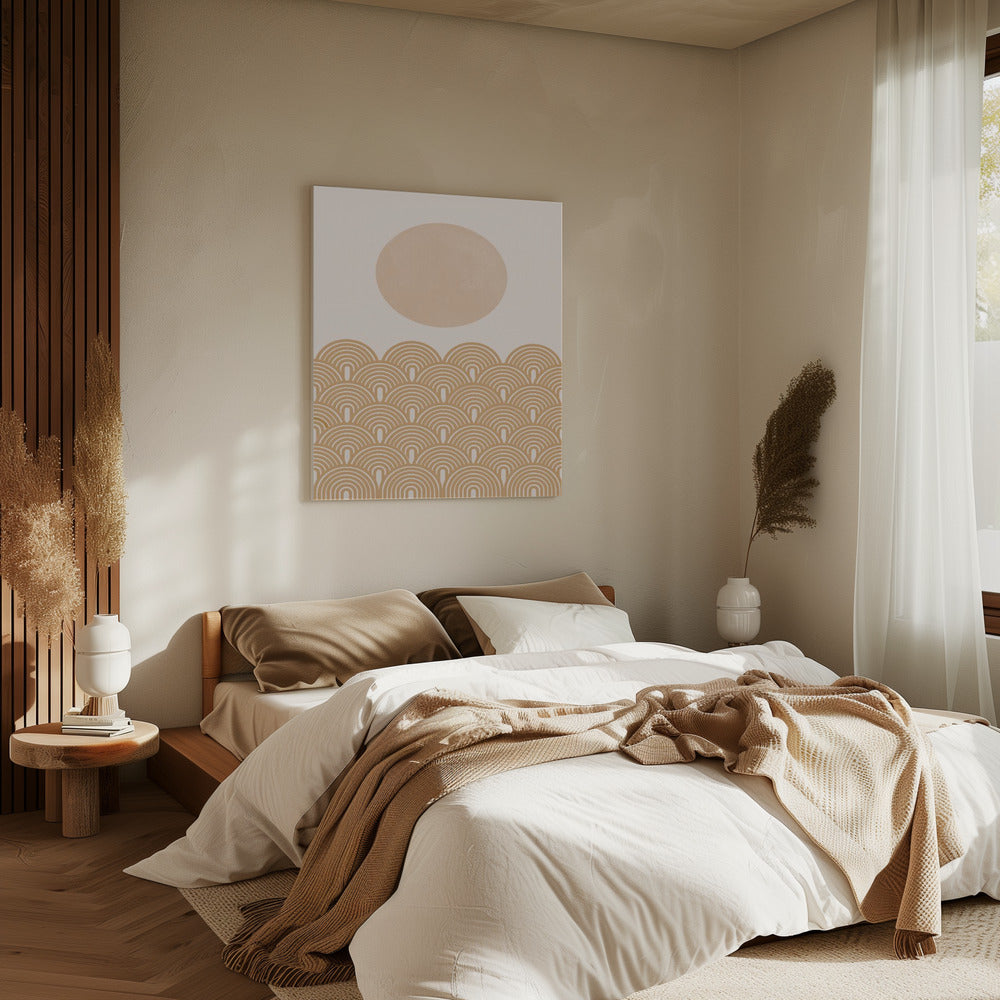 Goldene Sonnenwellen | Leinwand