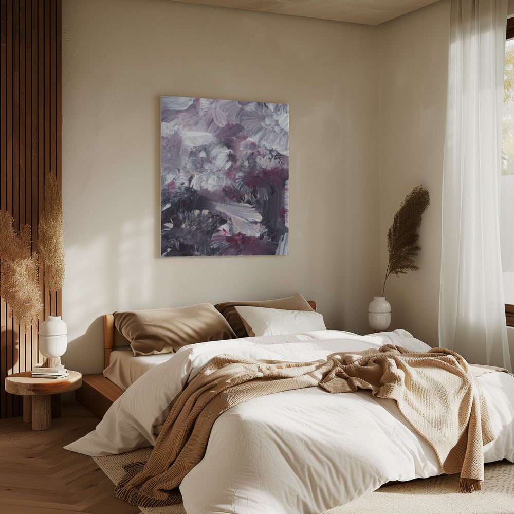 Florale expressionistische Pinselstriche | Leinwand