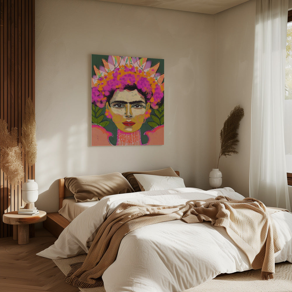 Lebendige Blumenkrone | Leinwand