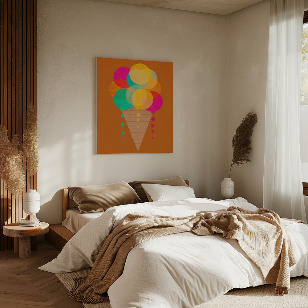Rainbow Cone Delight | Canvas