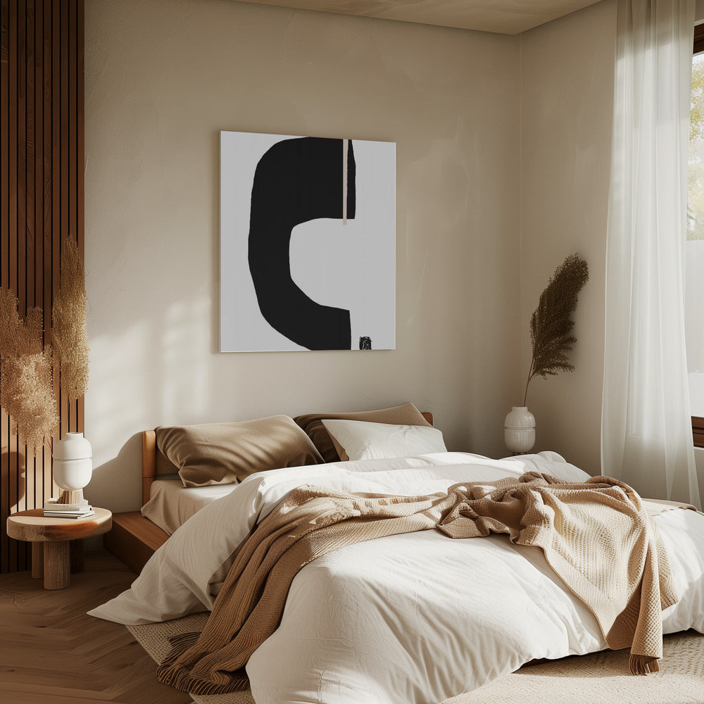 Schwarze geometrische Formen | Leinwand