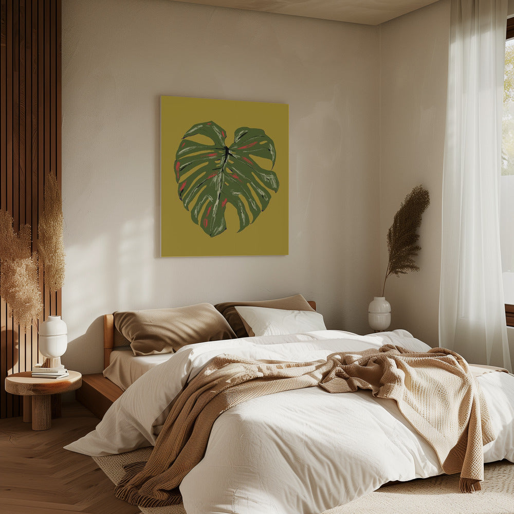 Monstera Blatt Grün | Leinwand