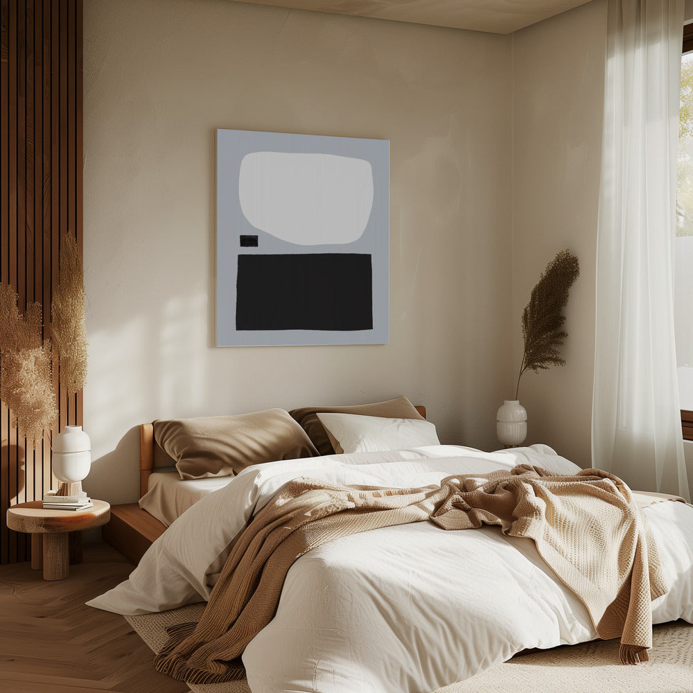 Geometrische Formen in Schwarz und Weiß | Leinwand