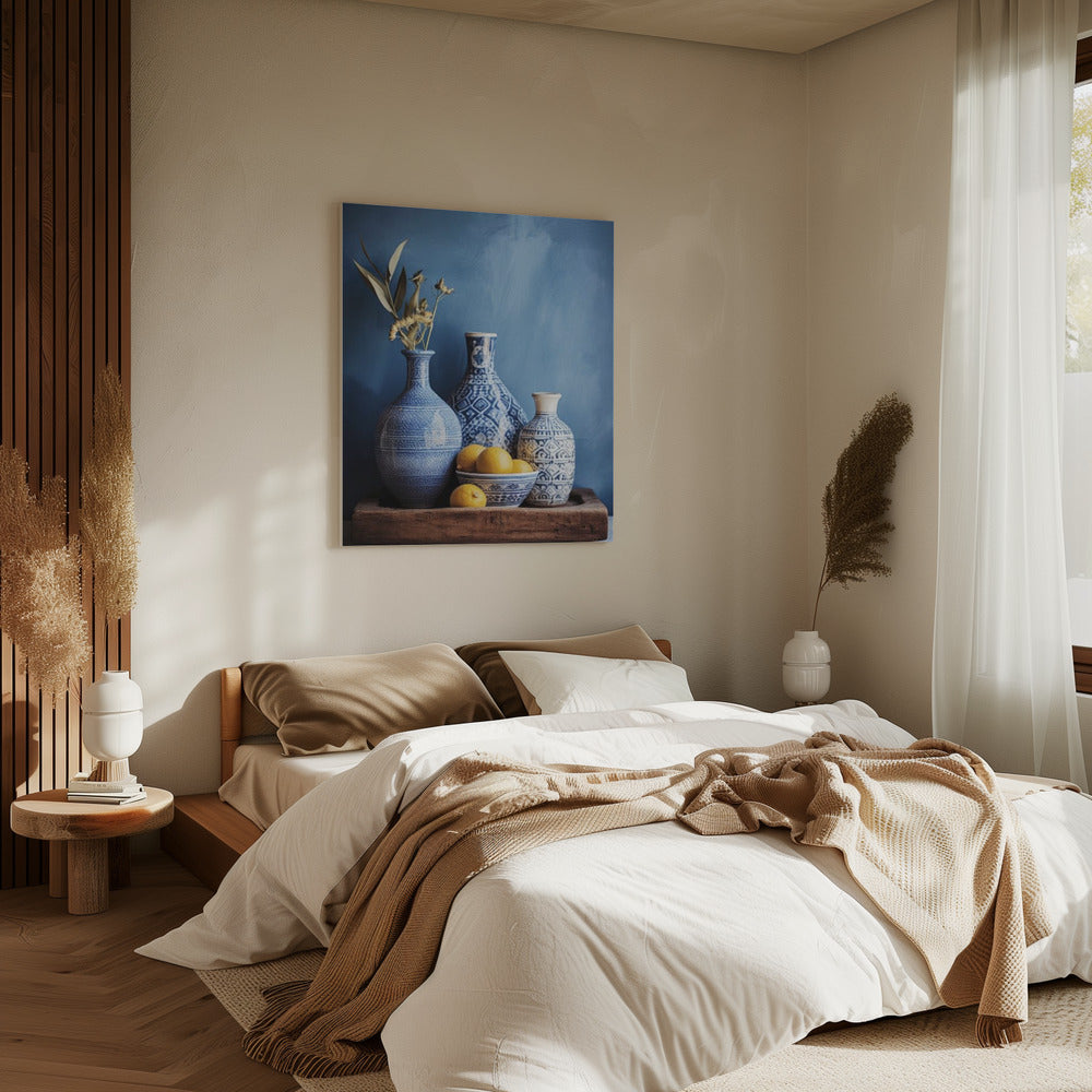 Stillleben mit Blauer Harmonie | Leinwand