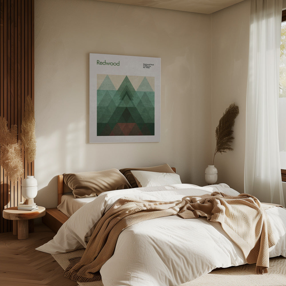 Dreieckiges Redwood | Leinwand