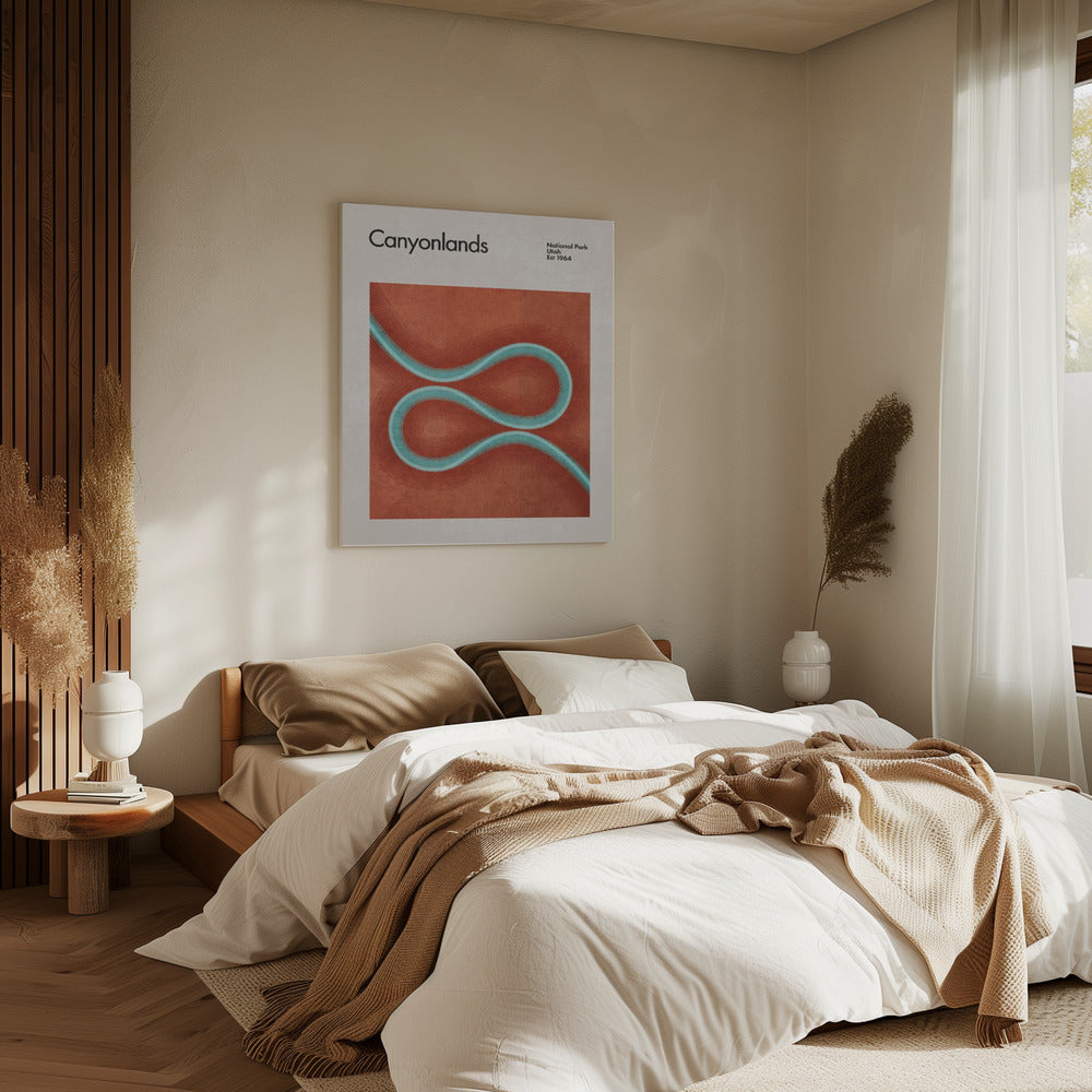 Gewundene Flusspfade | Leinwand