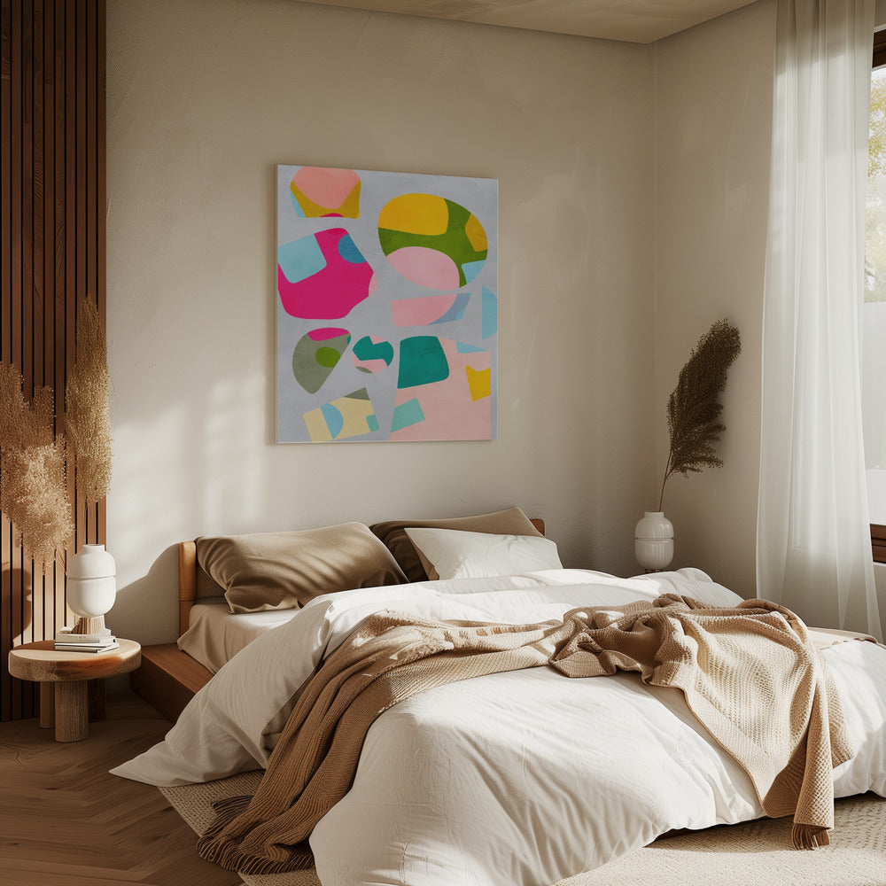 Minimaler Ausschnitt bunt | Leinwand