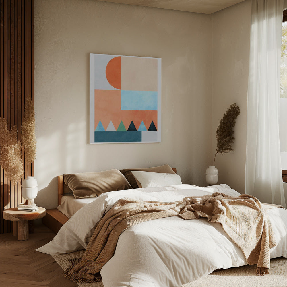 Spaces Bleu Dreieck | Leinwand