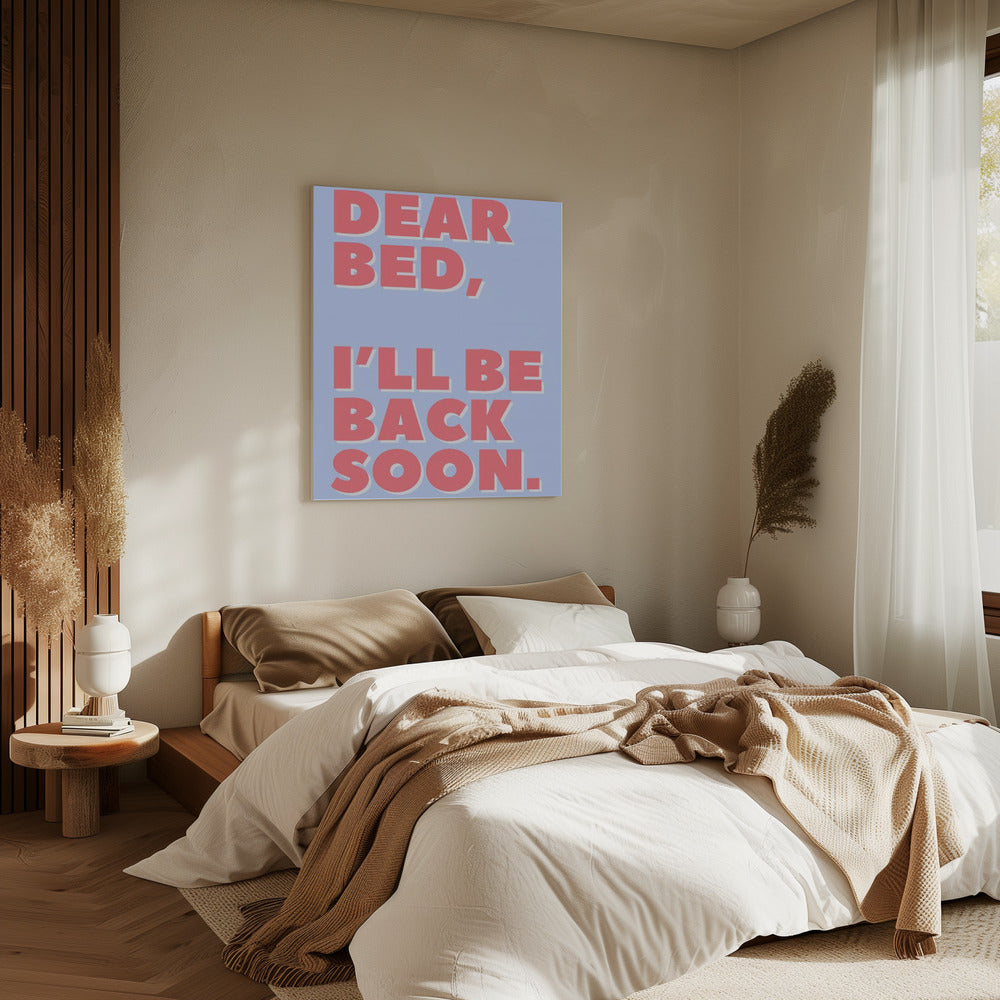 Brief an mein Bett | Leinwand