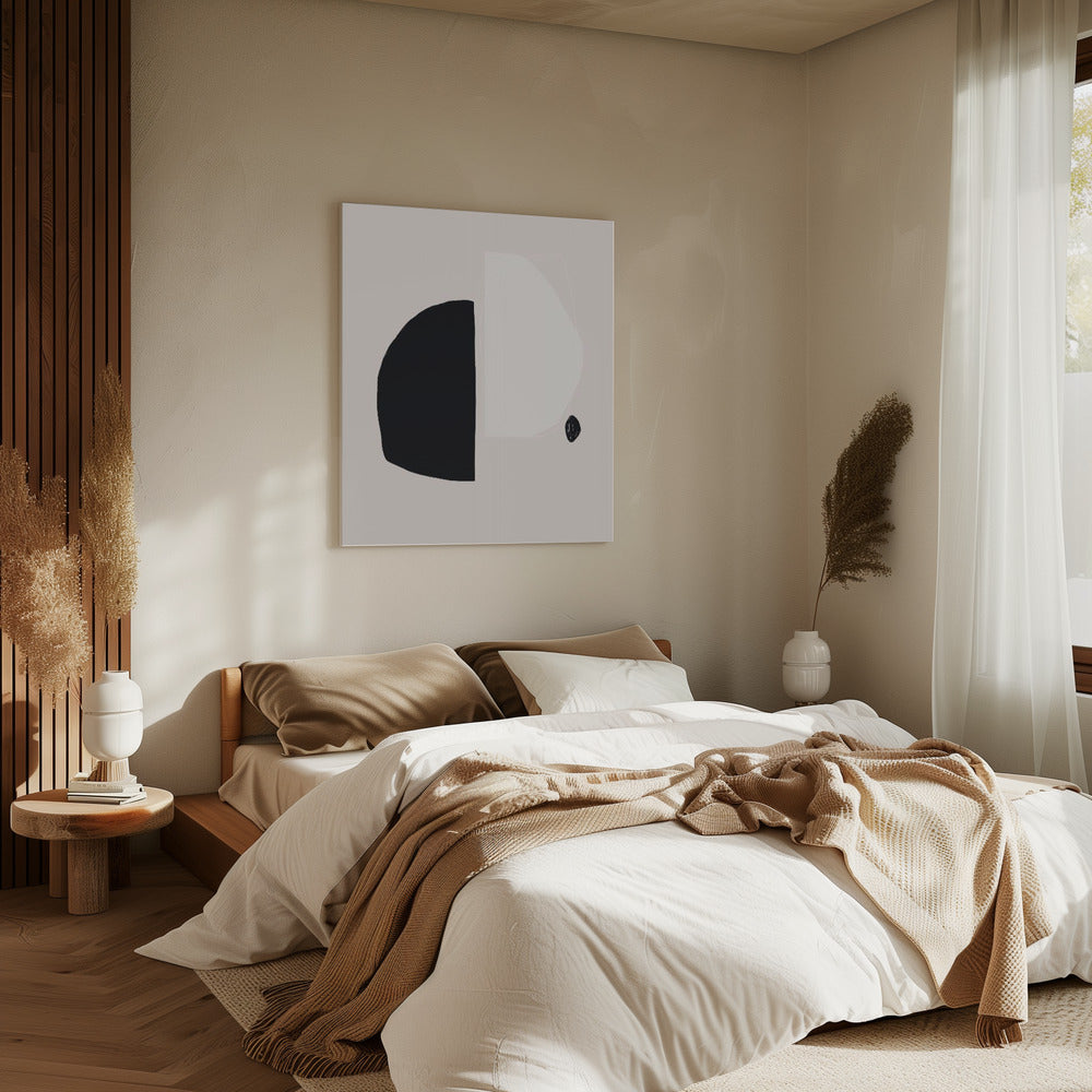 Schwarz-weiße geometrische Formen | Leinwand