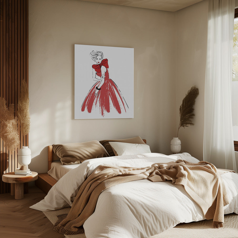 Rote Dame | Leinwand