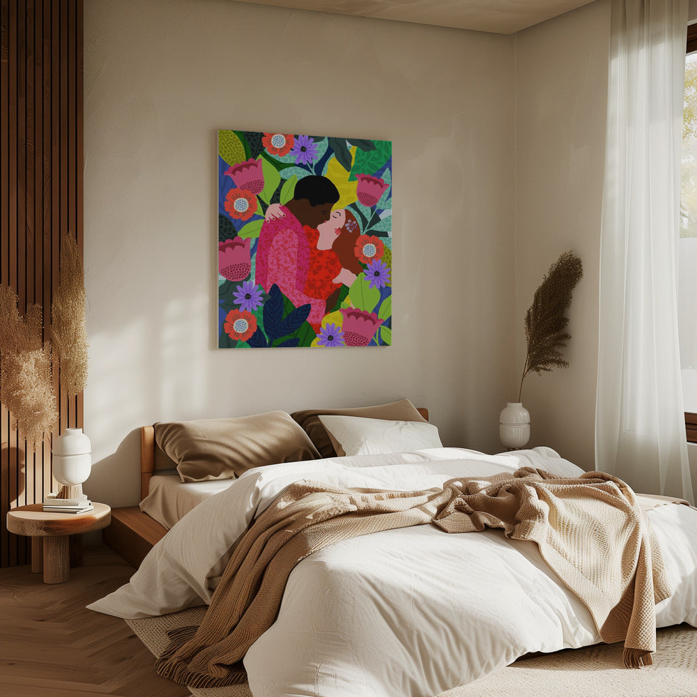Blumenkuss | Leinwand