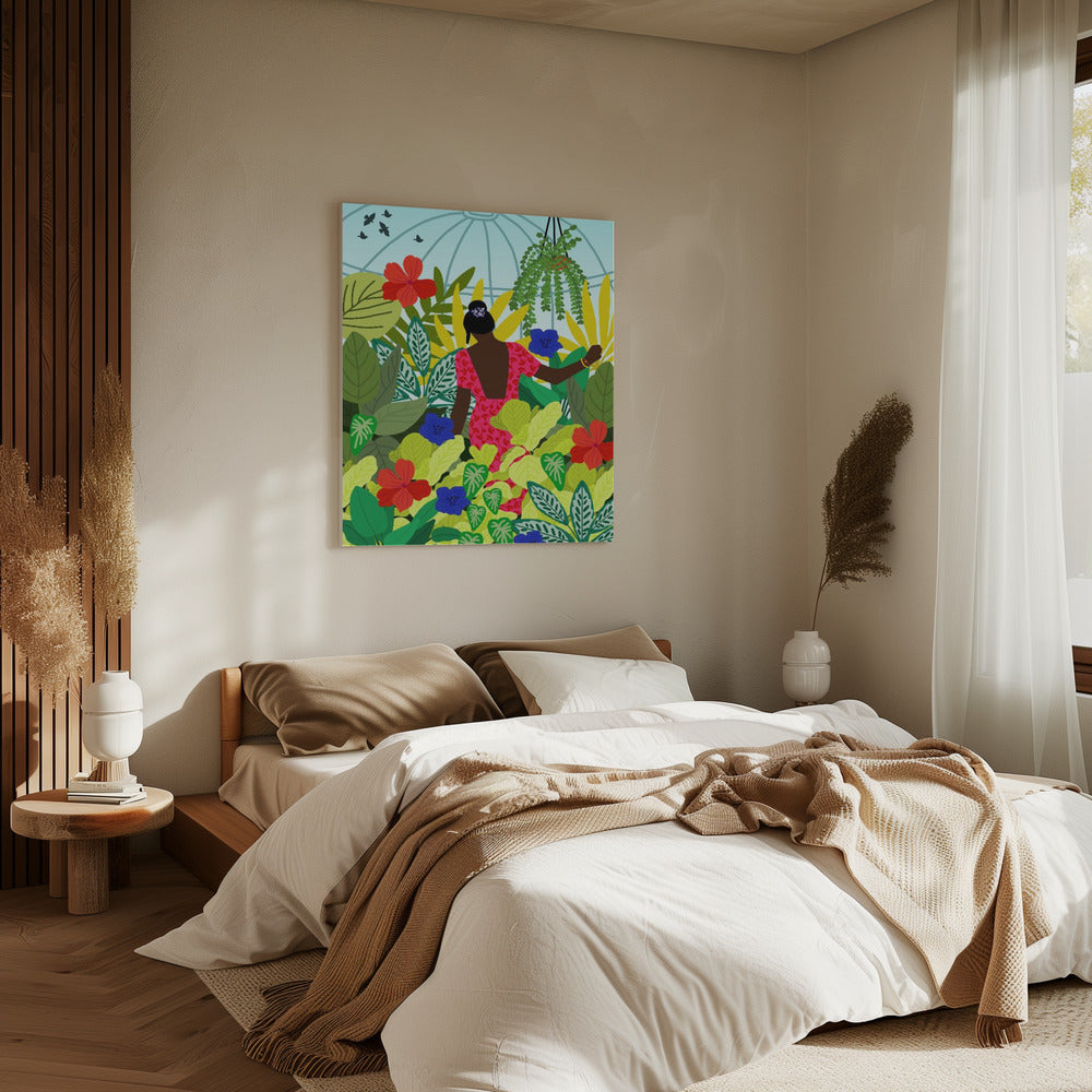 Spaziergang in meinem Gewächshaus | Leinwand