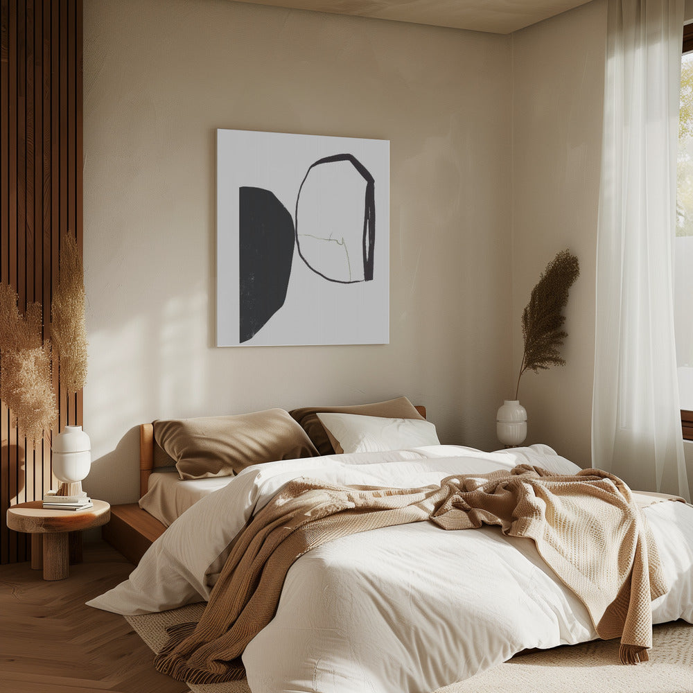 Geometrische Formen und kontrastierende Farben | Leinwand
