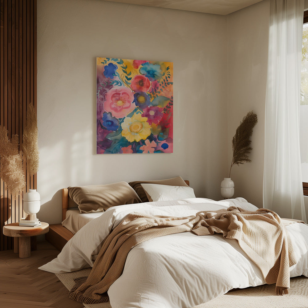 Aquarell Blumen Nr. 6 | Leinwand