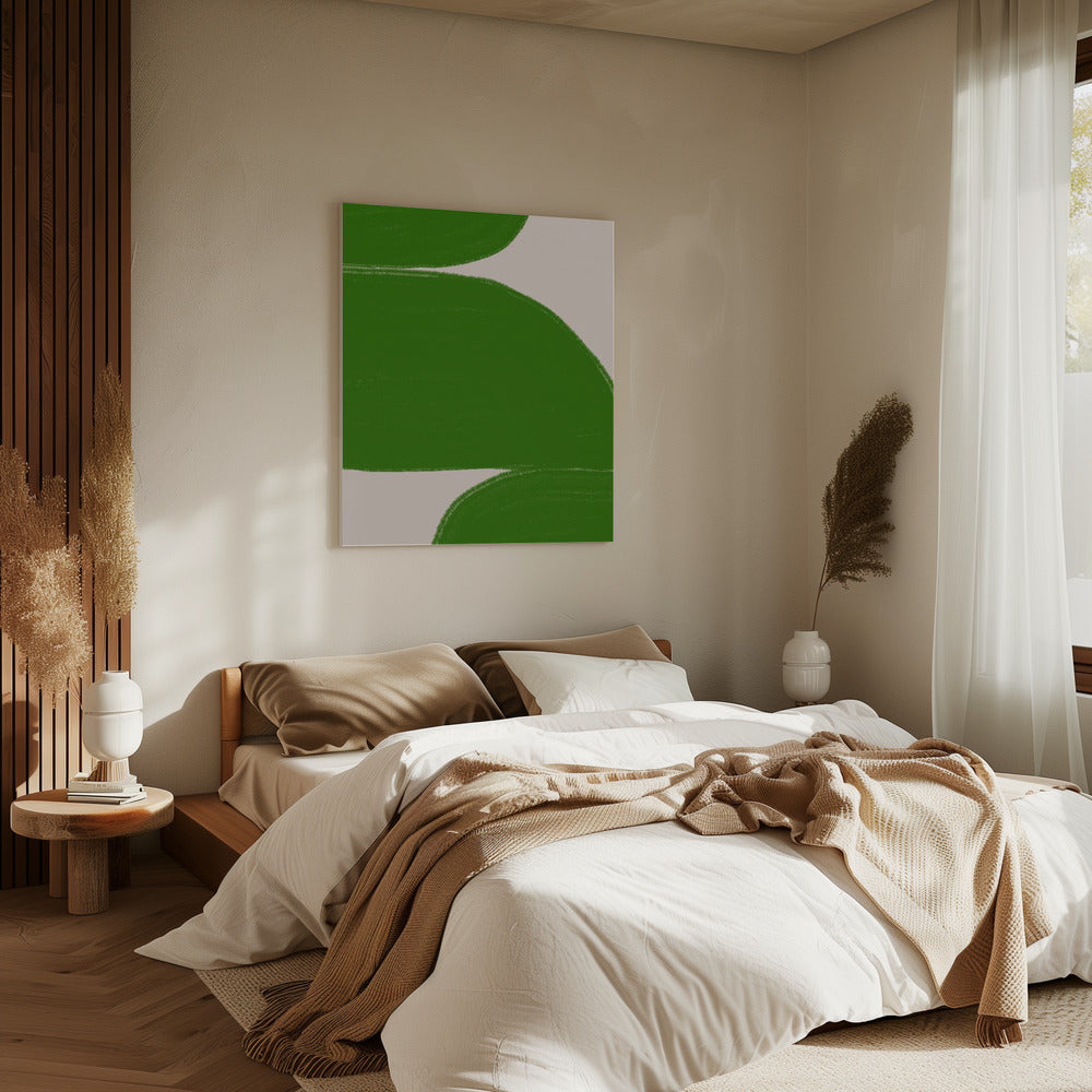 Grüne Wellen Harmonie | Leinwand