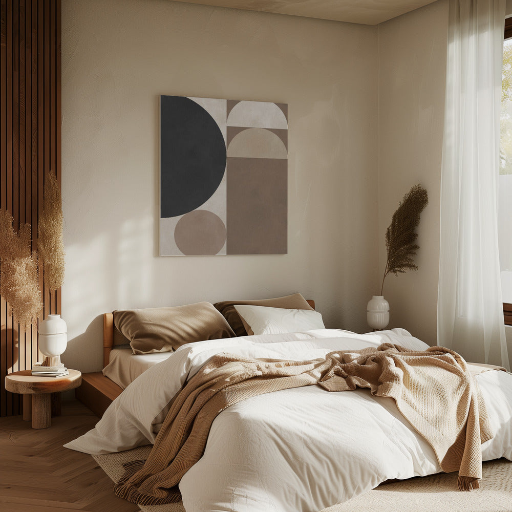 Braune Geometrie 6 | Leinwand