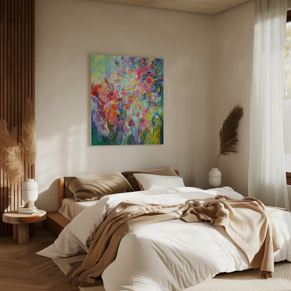 Lebendige Blumensymphonie | Leinwand