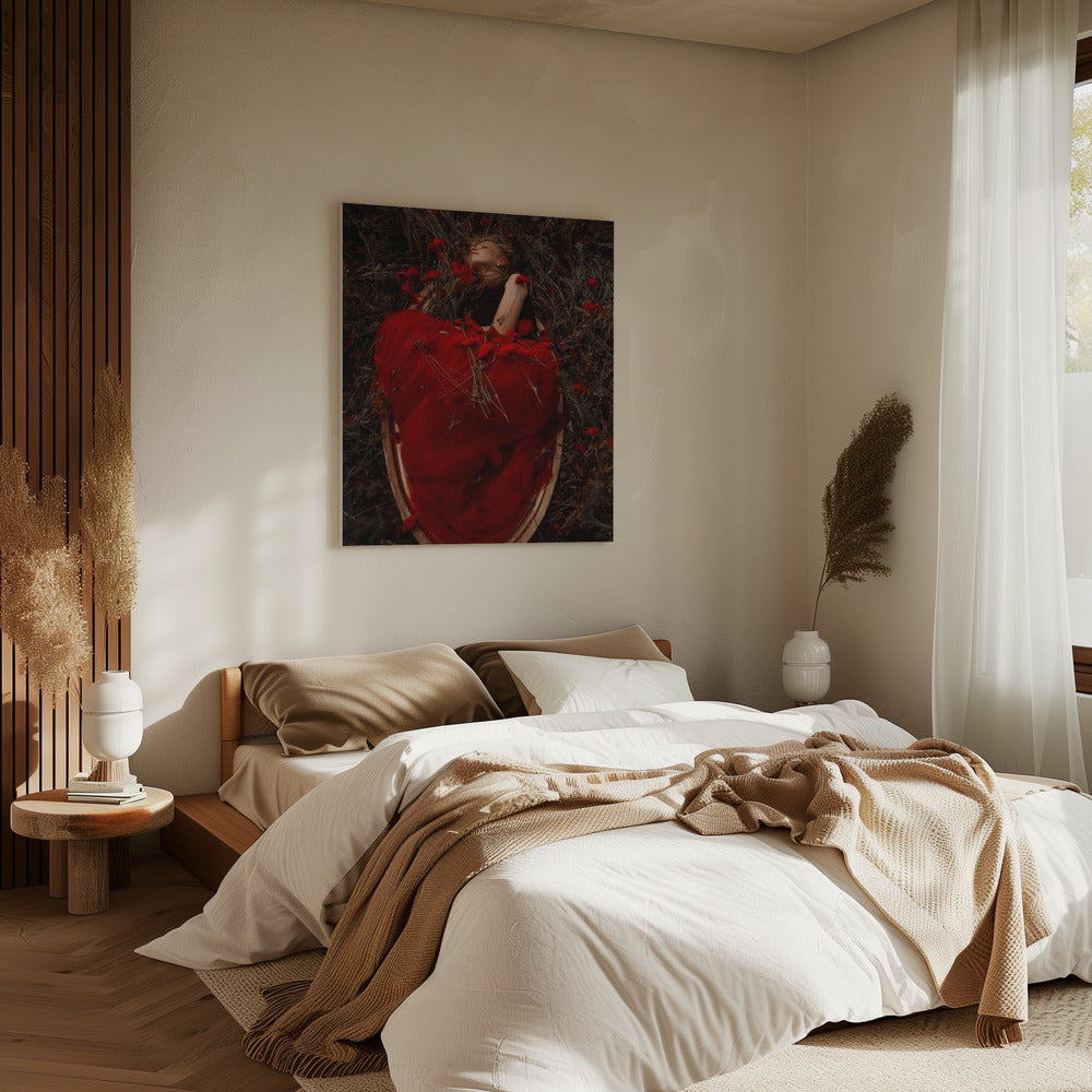 Gerahmt mit Mohnblumen | Leinwand