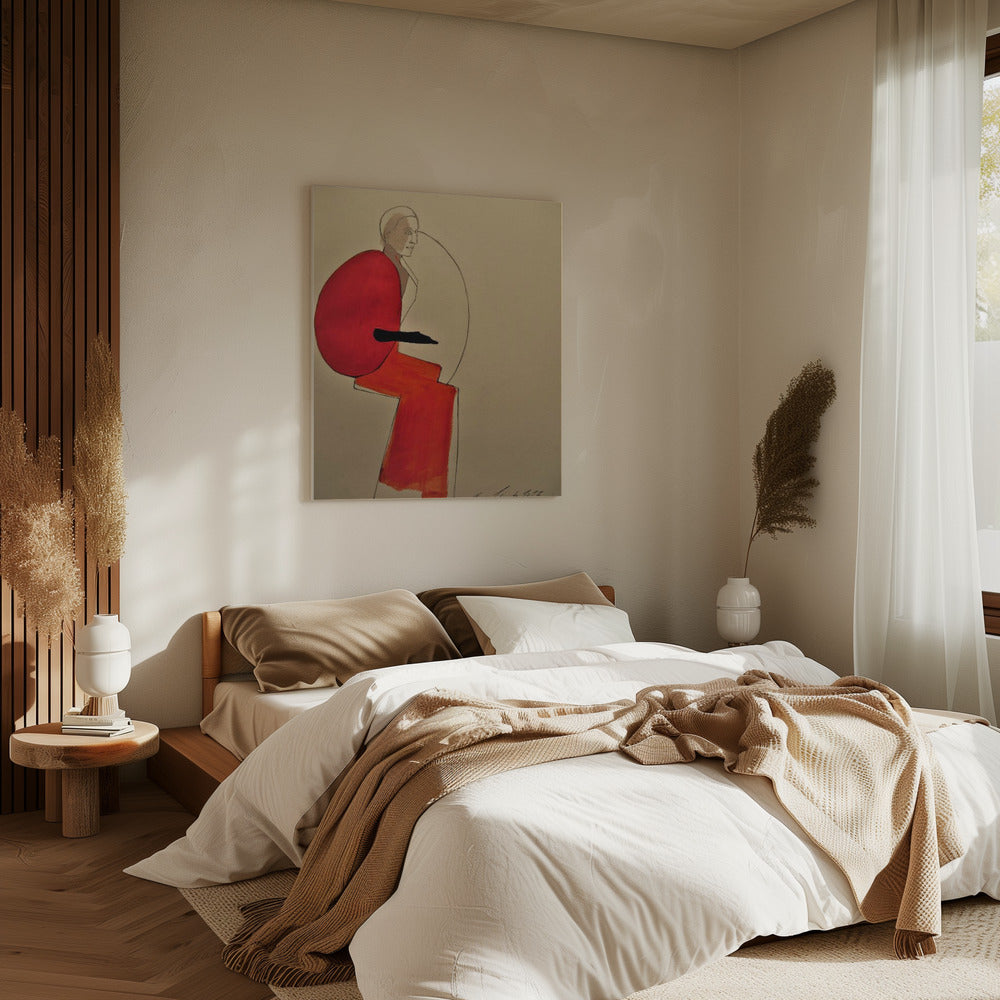 Frau in Rot | Leinwand