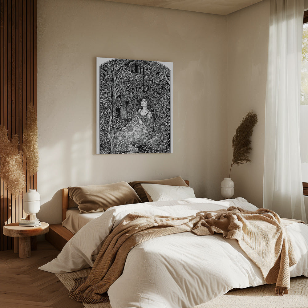 Woman in Forest | Canvas