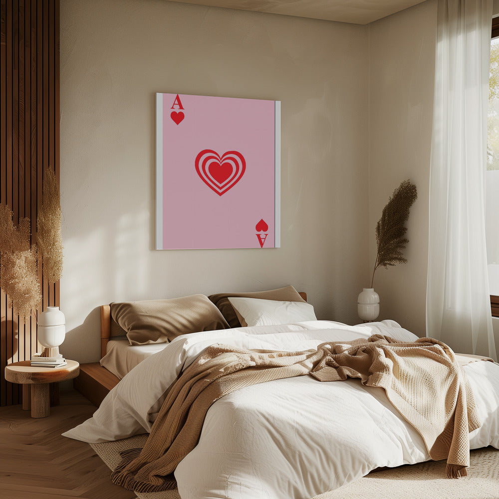 Herz-Ass-Leuchten | Leinwand