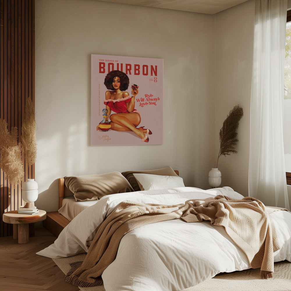 Babes of Bourbon Vol 8 Vintage Pinup Girl mit Afro | Leinwand