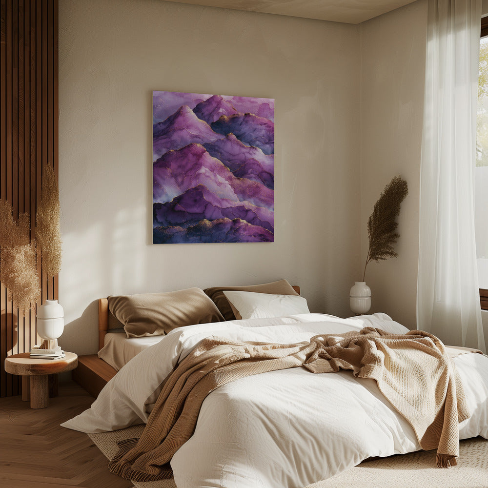 Magische Amethyst-Landschaftsgrafik (8) | Leinwand