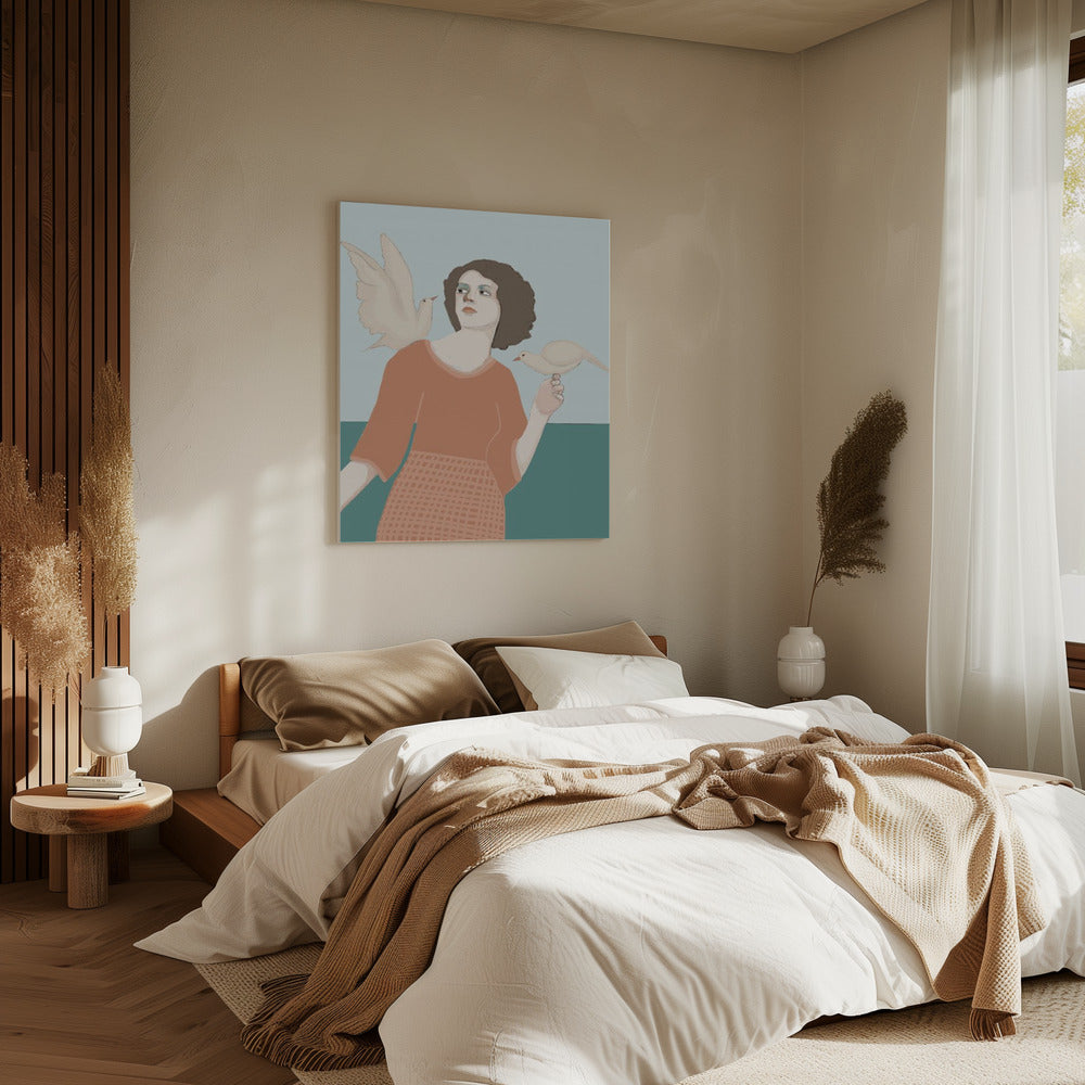 Friedenstaube Dame | Leinwand